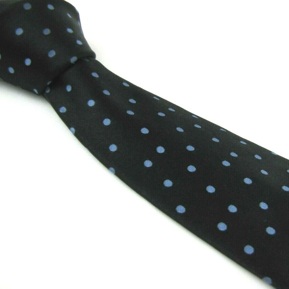 ROBERT TALBOTT Tie Dark Midnight Blue Polka Dot - Picture 1 of 8